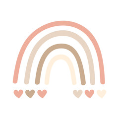 Boho rainbow element design. Vector illustration