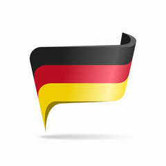 German flag map pointer layout. Vector illustration.