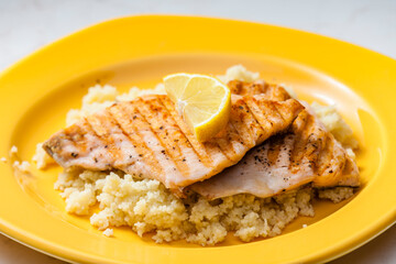 grilled salmon filet with cousous