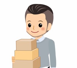 おしゃれな服装をした若者