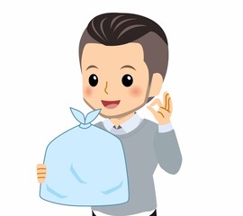 おしゃれな服装をした若者