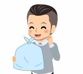 おしゃれな服装をした若者