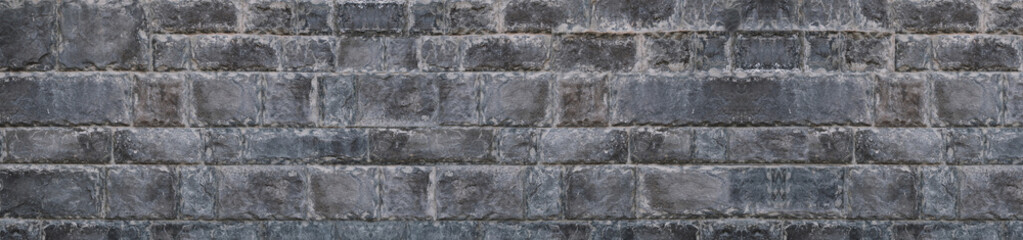 The texture of the old gray wall, stone wall. horizontal banner...