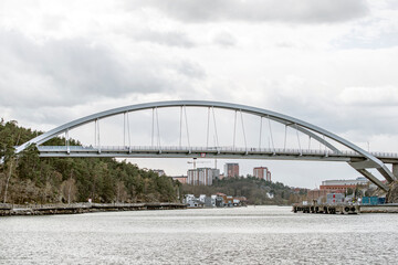 bridge over the river, nacka, stockholm, sverige, sweden