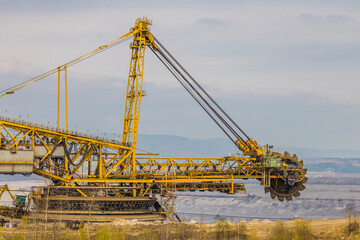 Coal mining machine near Most, Northern Bohemia, Czech Republic