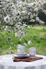 breakfast in the spring garden