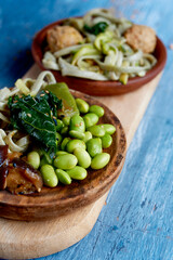 two vegan dishes on a table