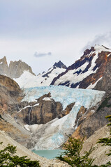 Obraz premium glacier in the Fitz Roy mountains