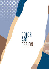 Bright wavy triangles on a white background. Geometric ready-made template for web, print, cover, design. Vector