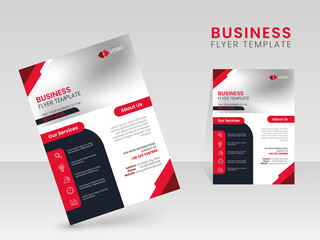 Modern Business Flyer Or Templates On Gray Background.