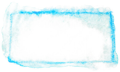 Watercolor stain rectangle background blue