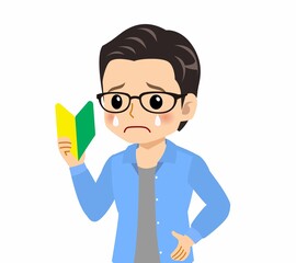 メガネを掛けた若い男性