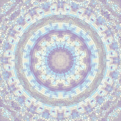 Vector seamless mosaic art pattern. Art background.