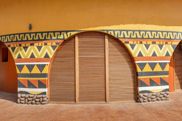 Modern building with traditional African style pattern and design
