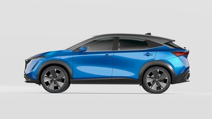 3D rendering of a brand-less generic SUV concept car