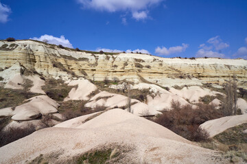 Mountains of the Valley of Love. Turkey, Cappadocia.