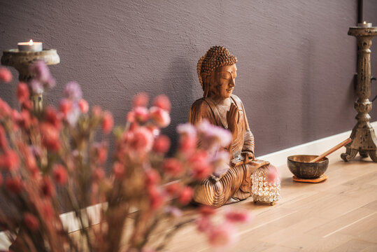 Wooden buddha.