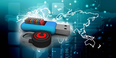 3d rendering folders in Pen driver
