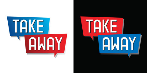 Take away speech bubbles - vector illustration
