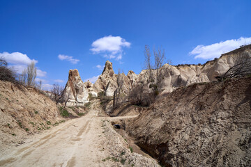 Fototapeta premium Mountains of the Valley of Love. Turkey, Cappadocia.