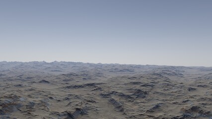 realistic surface of an alien planet, a computer-generated surface