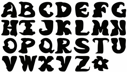 Alphabet black on white