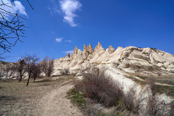 Mountains of the Valley of Love. Turkey, Cappadocia.