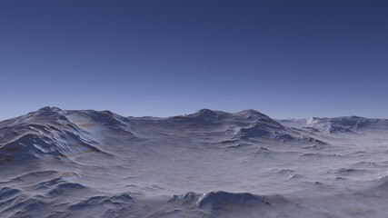 realistic surface of an alien planet, a computer-generated surface