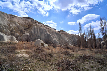 Mountains of the Valley of Love. Turkey, Cappadocia.