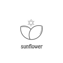 sun flower logo minimalist logo for real business, symbol, mascot, icon, brand identity. logo concept with minimalist style for your business brand