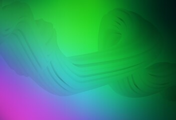 Light Pink, Green vector blurred bright pattern.