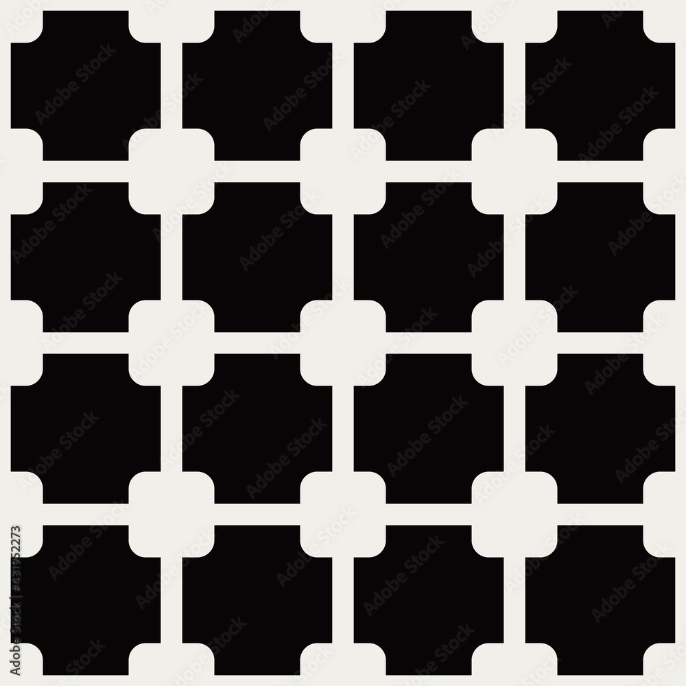Poster Black frames pattern. Seamless empty frames and white borders. Vector.