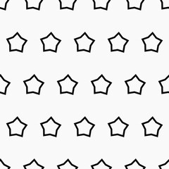 Empty white stars and same background. Vector wallpaper.