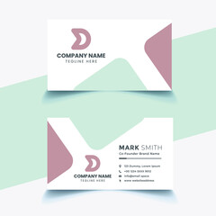 Simple and Clean Red and White Business Card Template