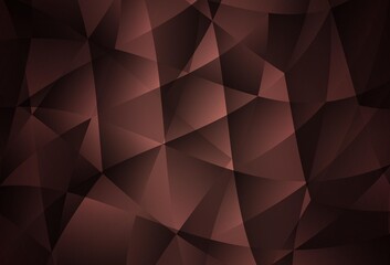 Dark Pink, Red vector polygon abstract background.