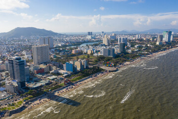 Fototapeta na wymiar Vung Tau city skyline panorama