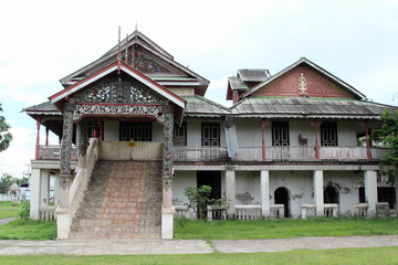 The old lanna traditional houses in Lampang Province, Northern Thailand.