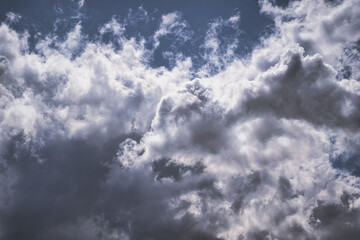 Naklejka na ściany i meble dramatic clouds in the sky