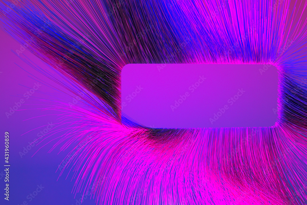 Poster abstract background of colored lines. chaotic movements. abstraction made of geometric shapes. neon 