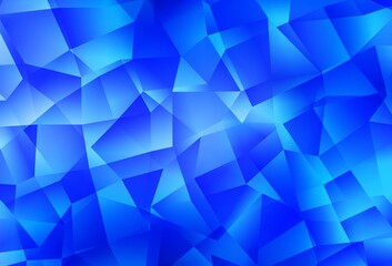 Light BLUE vector triangle mosaic template.