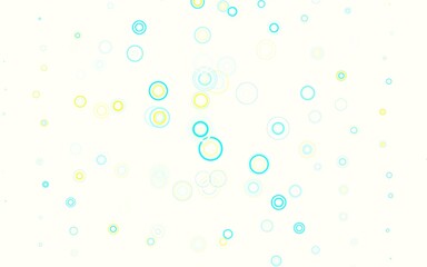 Fototapeta na wymiar Light Blue, Green vector background with bubbles.