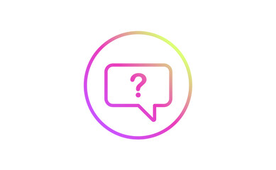 Question mark speech bubble. Vector illustration.