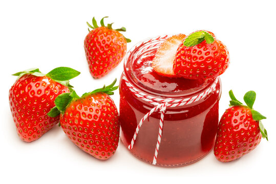 Erdbeermarmelade freigestellt