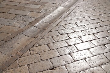 Stone paved street of Dubrovnik, Croatia