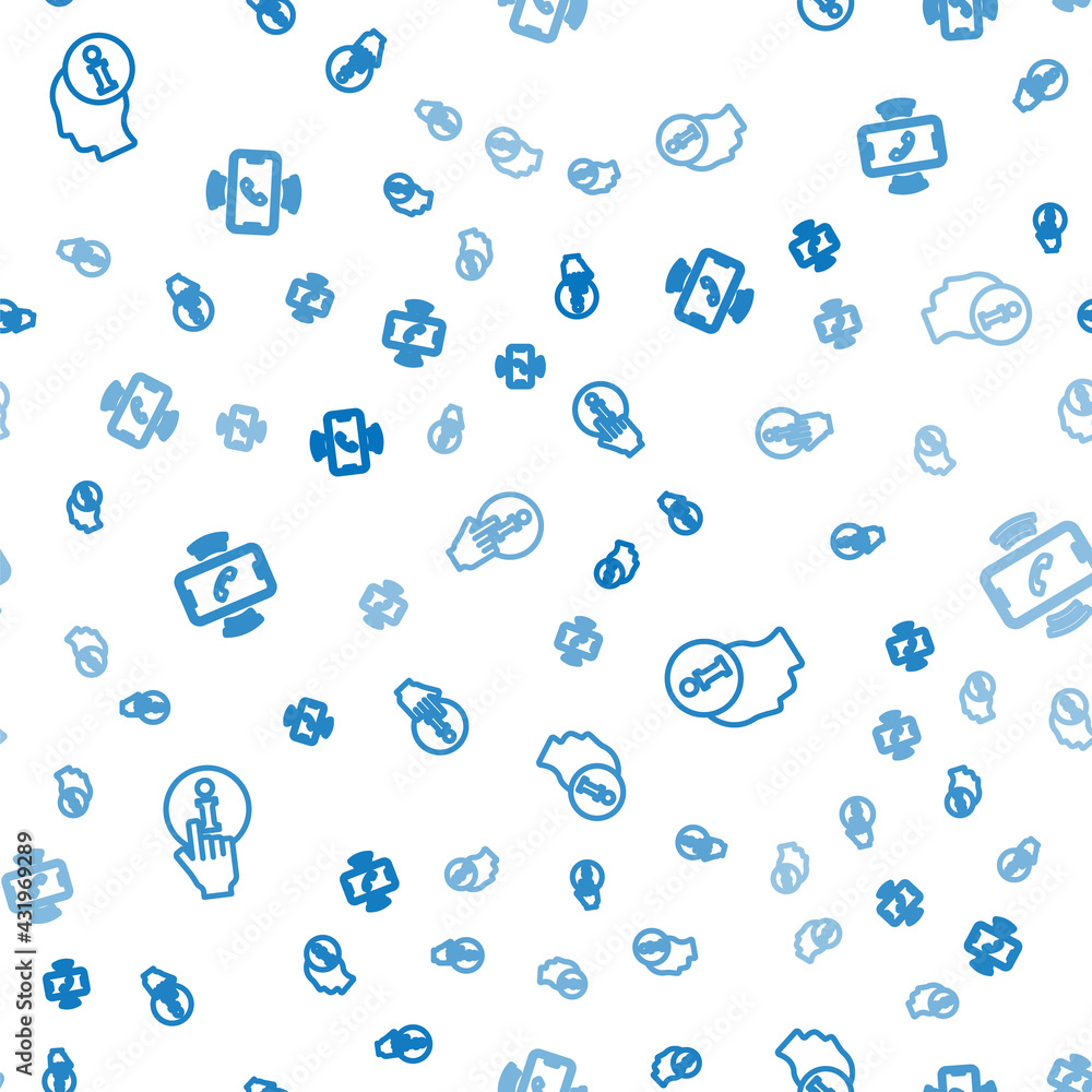 Poster set line information, and telephone 24 hours support on seamless pattern. vector