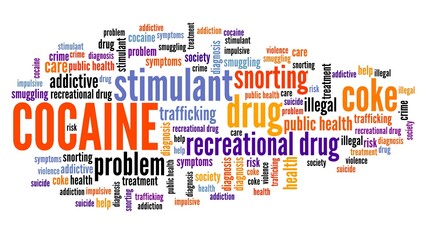 Cocaine word cloud concept