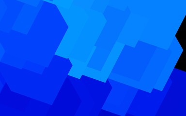 Naklejka premium Dark BLUE vector background with rectangles.