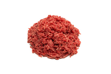 Chopped meat background. Top view.