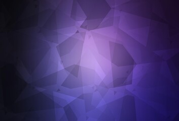 Dark Purple vector backdrop with polygonal shapes.
