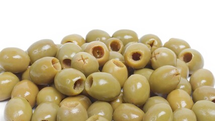 Green olives background